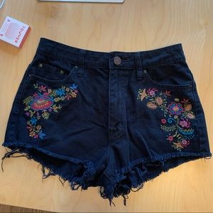 Urban Outfitters BDG high rise cheeky shorts with florals size 27